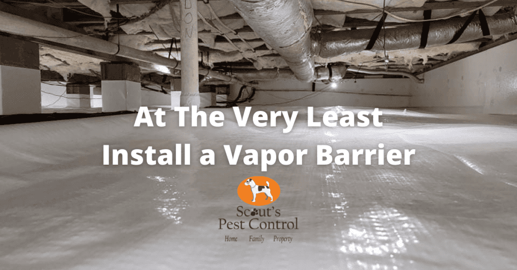 install a vapor barrier in the crawl space